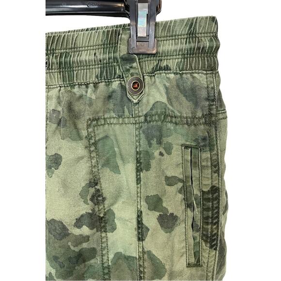 Anthropologie Green Camo Camouflage Leda Utility Joggers Lyocell - Picture 7 of 14